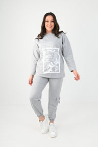 Dres damski bawełniany w dużym rozmiarze 8075