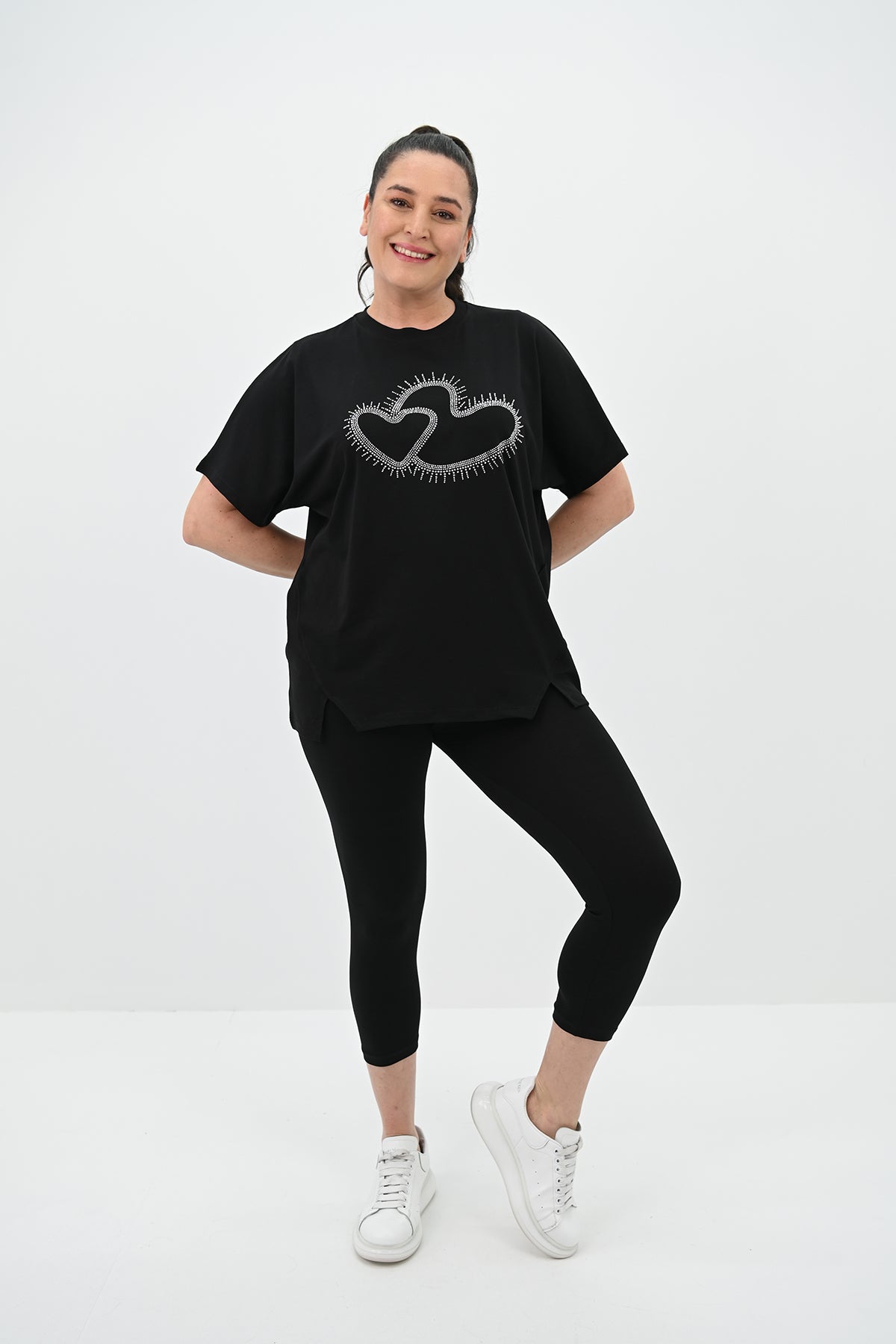 Dres damski plus size 8085 serca