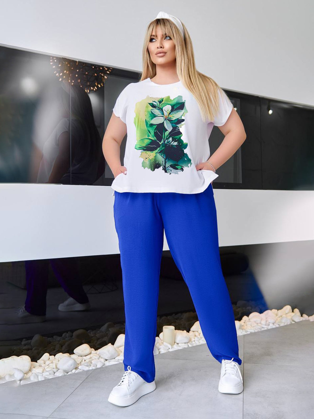 Garnitur damski plus size 8119