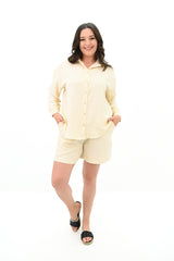 Komplet damski plus size szorty z koszulą 8121-24