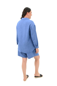 Komplet damski plus size szorty z koszulą 8121-24