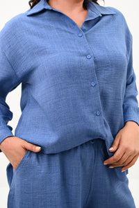 Komplet damski plus size szorty z koszulą 8121-24