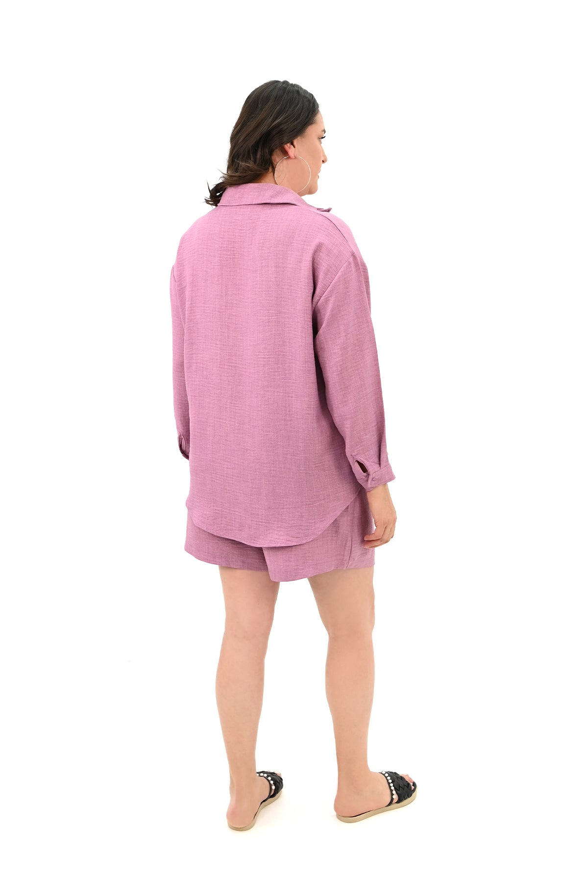 Komplet damski plus size szorty z koszulą 8121-24