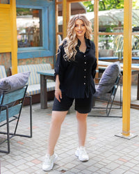 Komplet damski plus size szorty z koszulą 8121-24