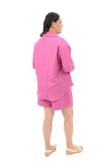 Komplet damski plus size szorty z koszulą 8121-24