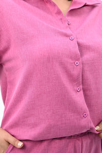 Komplet damski plus size szorty z koszulą 8121-24