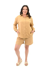 Komplet damski plus size szorty z koszulą 8121-24