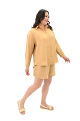 Komplet damski plus size szorty z koszulą 8121-24