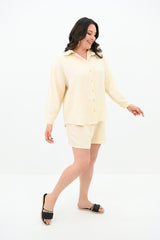 Komplet damski plus size szorty z koszulą 8121-24