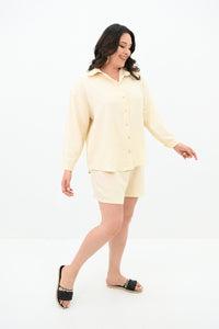 Komplet damski plus size szorty z koszulą 8121-24