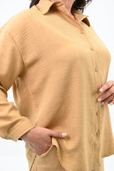 Komplet damski plus size szorty z koszulą 8121-24