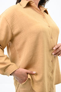 Komplet damski plus size szorty z koszulą 8121-24
