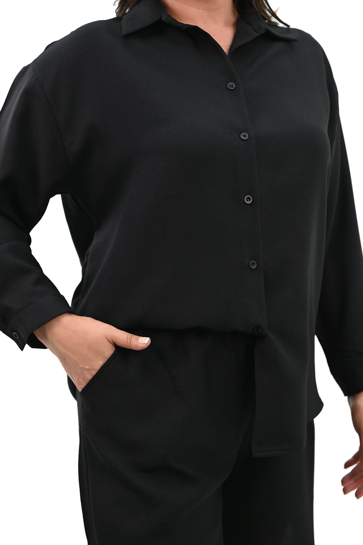 Komplet damski plus size szorty z koszulą 8121-24