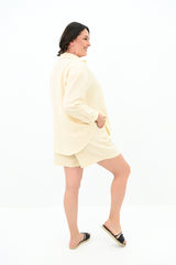 Komplet damski plus size szorty z koszulą 8121-24