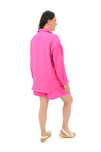 Komplet damski plus size szorty z koszulą 8121-24