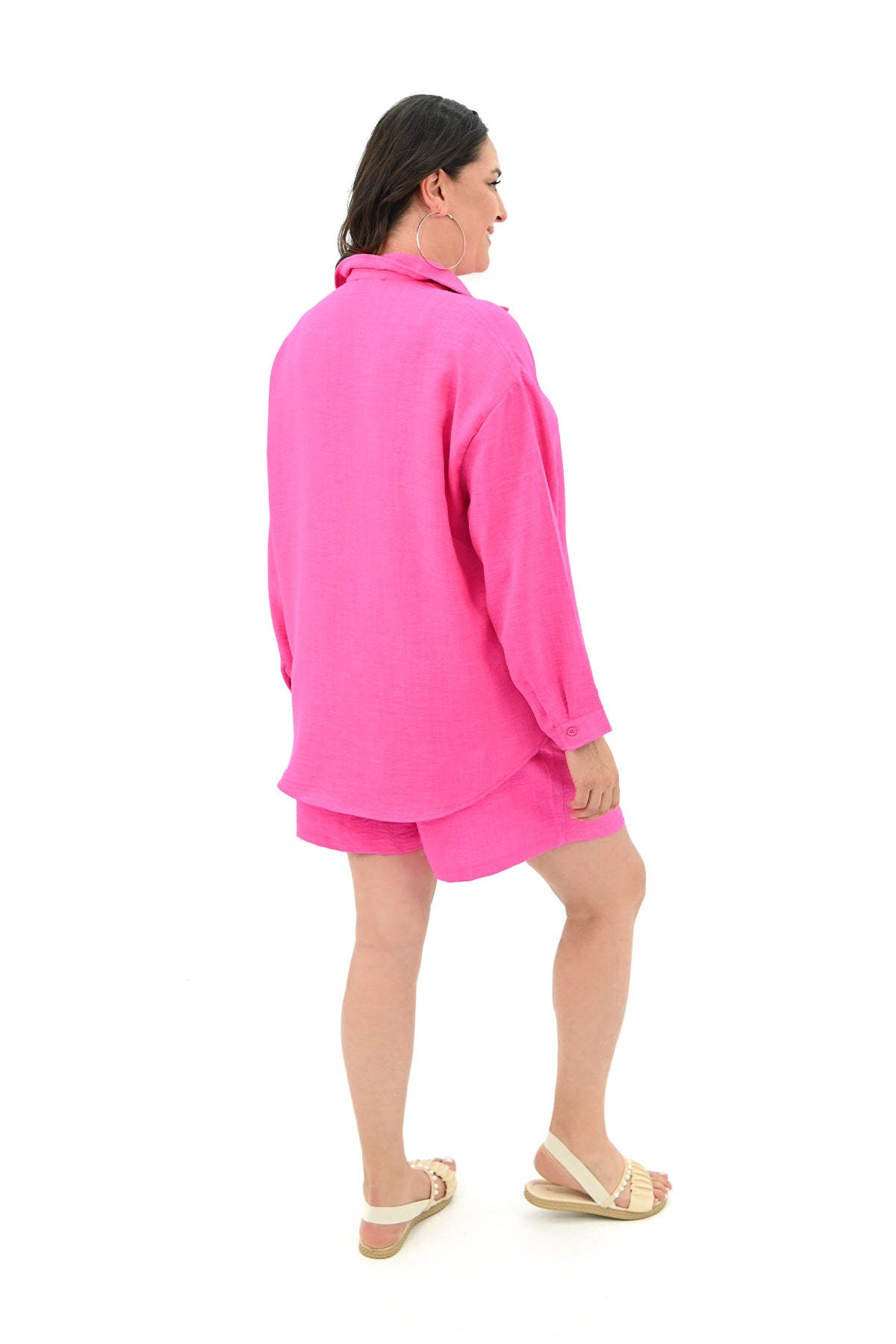 Komplet damski plus size szorty z koszulą 8121-24