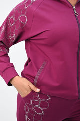 Dres damski plus size z kryształkami 8129