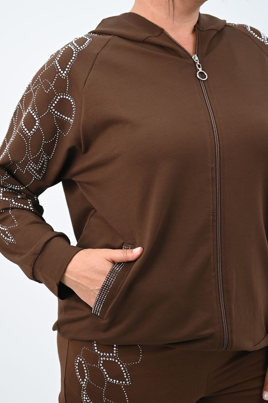 Dres damski plus size z kryształkami 8129