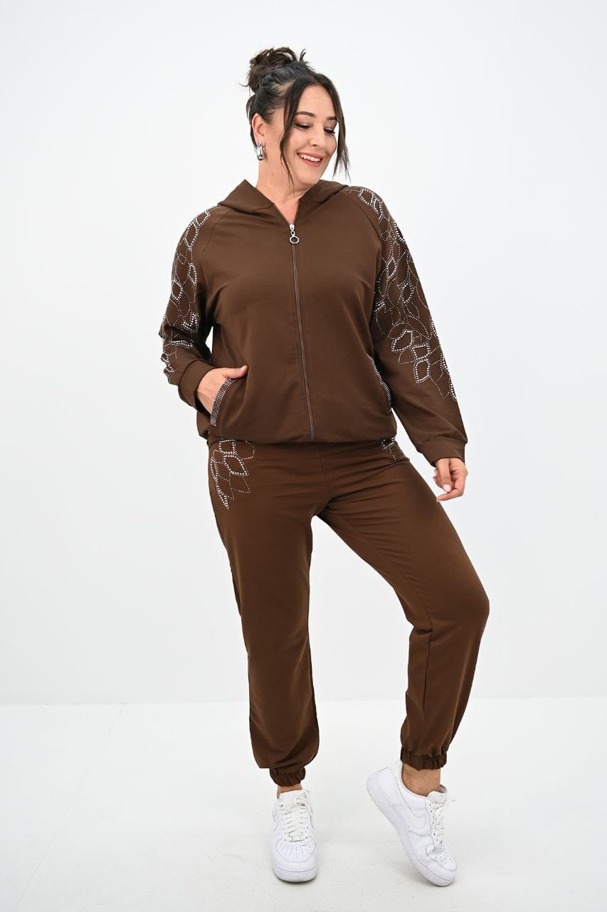 Dres damski plus size z kryształkami 8129