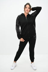 Dres damski plus size z kryształkami 8129