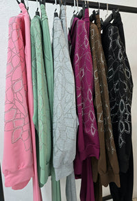 Dres damski plus size z kryształkami 8129