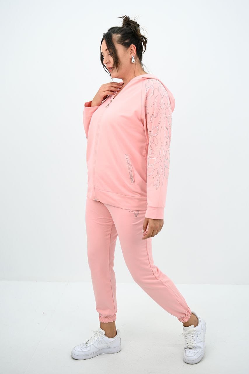 Dres damski plus size z kryształkami 8129
