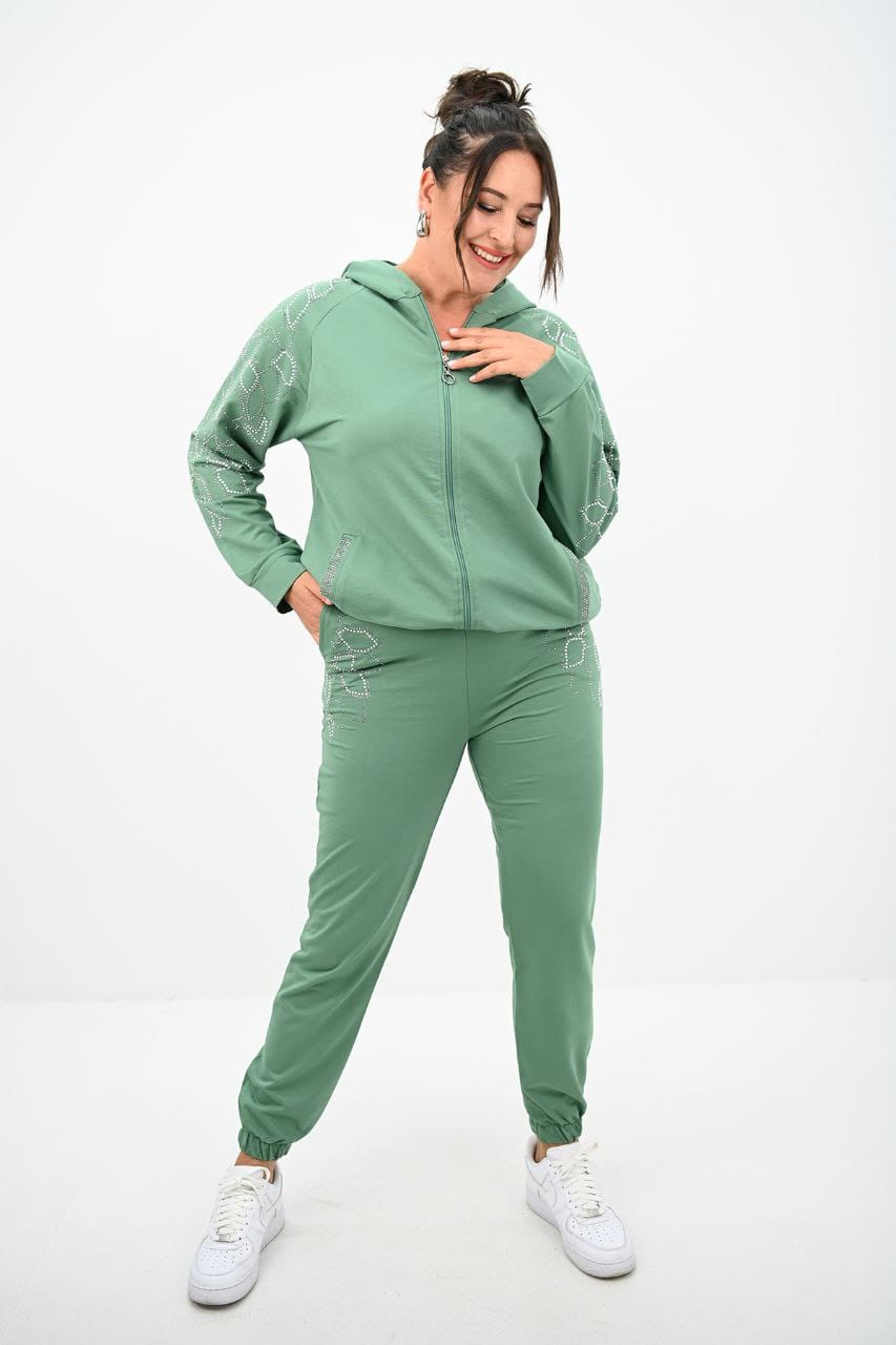 Dres damski plus size z kryształkami 8129