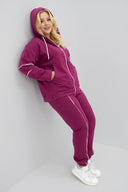 Dres damski plus size z bocznymi zamkami 8130