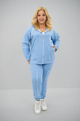 Dres damski plus size z bocznymi zamkami 8130