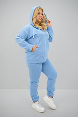 Dres damski plus size z bocznymi zamkami 8130