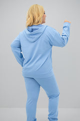 Dres damski plus size z bocznymi zamkami 8130