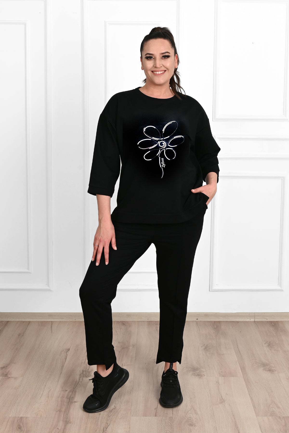 Dres damski duży rozmiar 8182