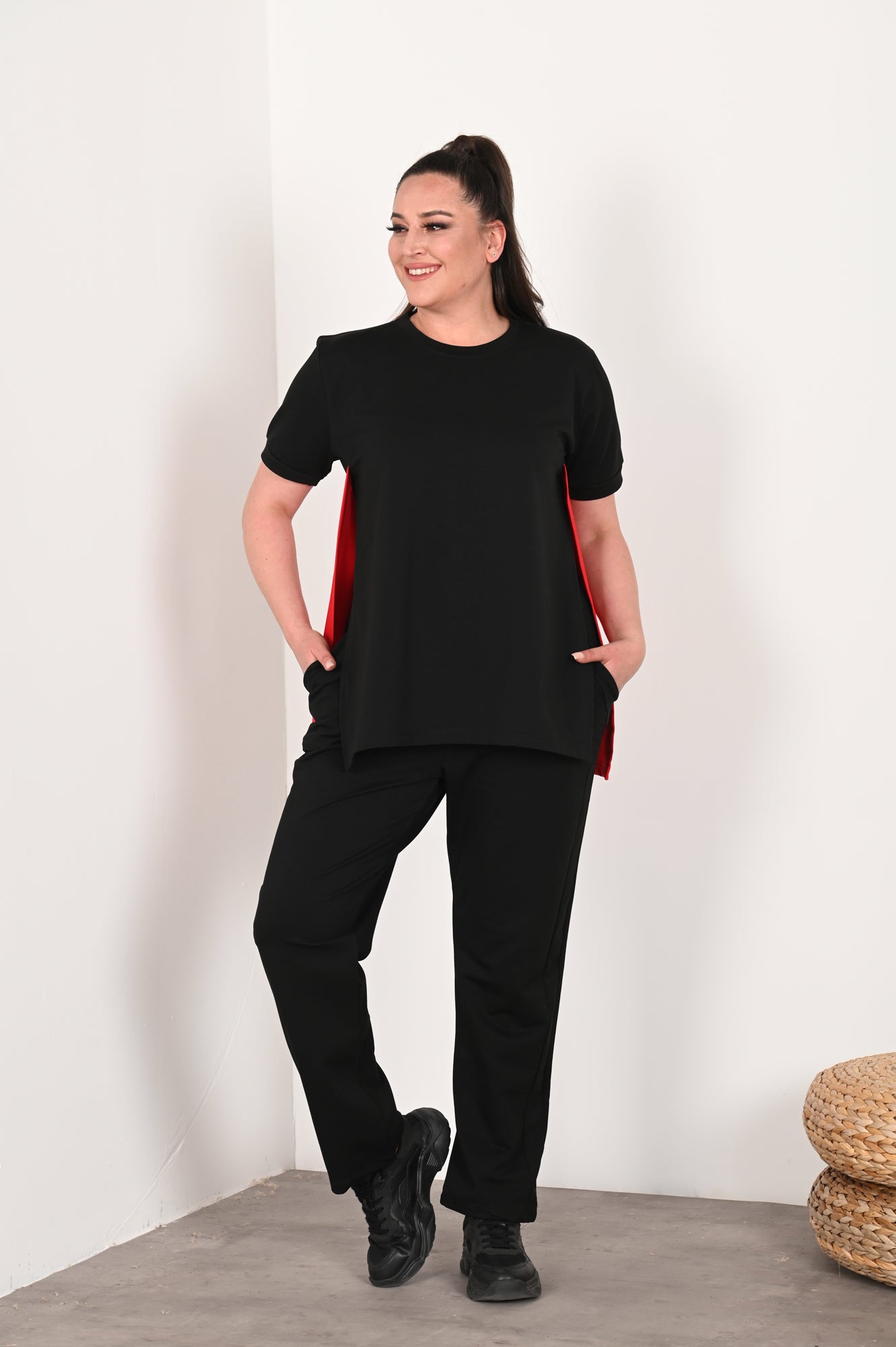 Dres damski duży rozmiar 9653