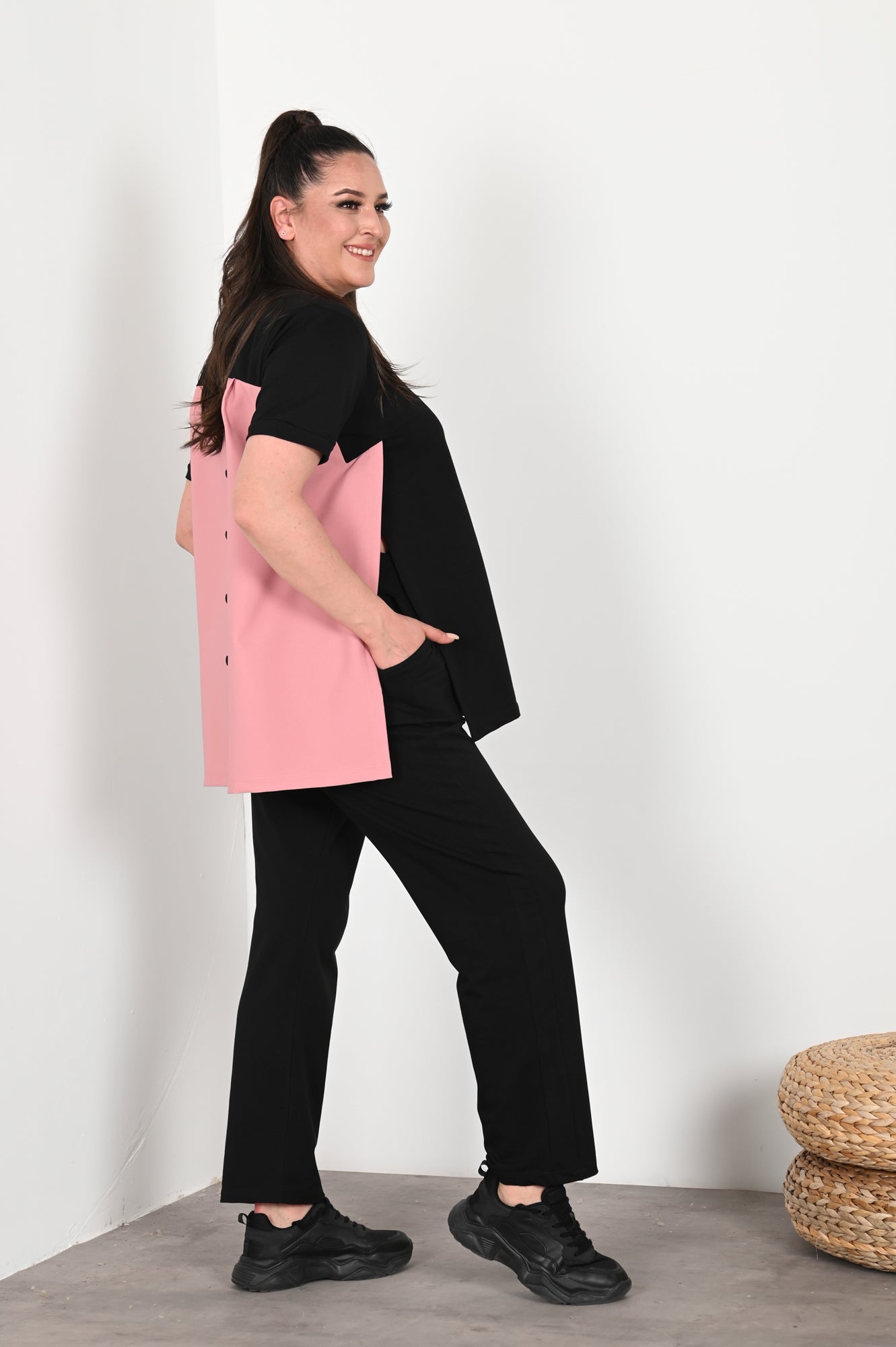 Dres damski duży rozmiar 9653