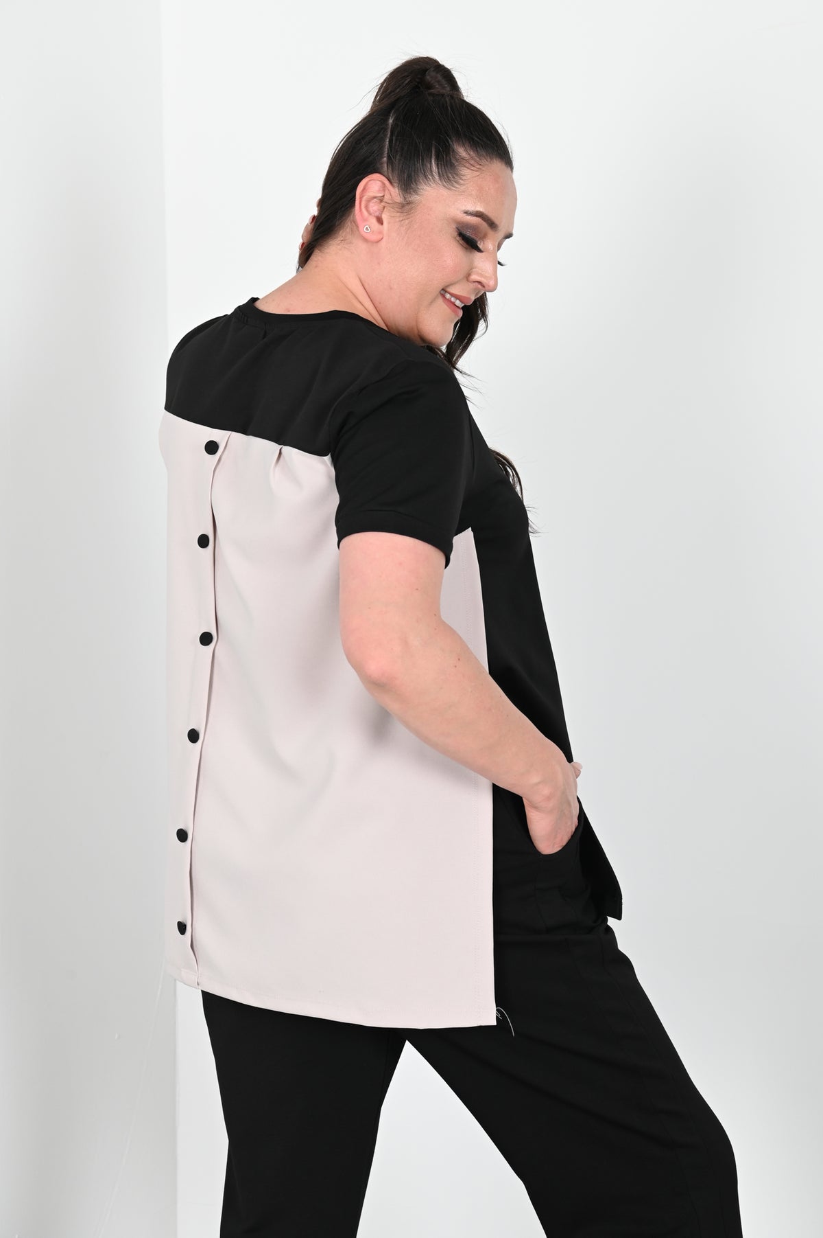 Dres damski duży rozmiar 9653