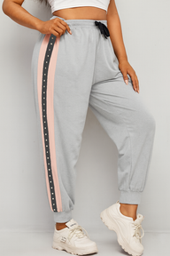 Spodnie dresowe damskie w dużym rozmiarze 9814-22