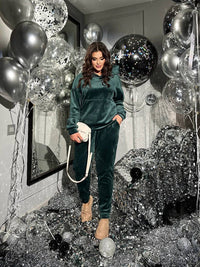 Dres damski plus size z aksamitu 8072