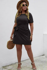 Rochie dama marimi mari cordon petrecut 5079-22