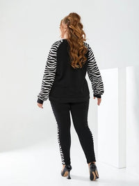 Trening dama marimi mari cu imprimeu animal print 8048