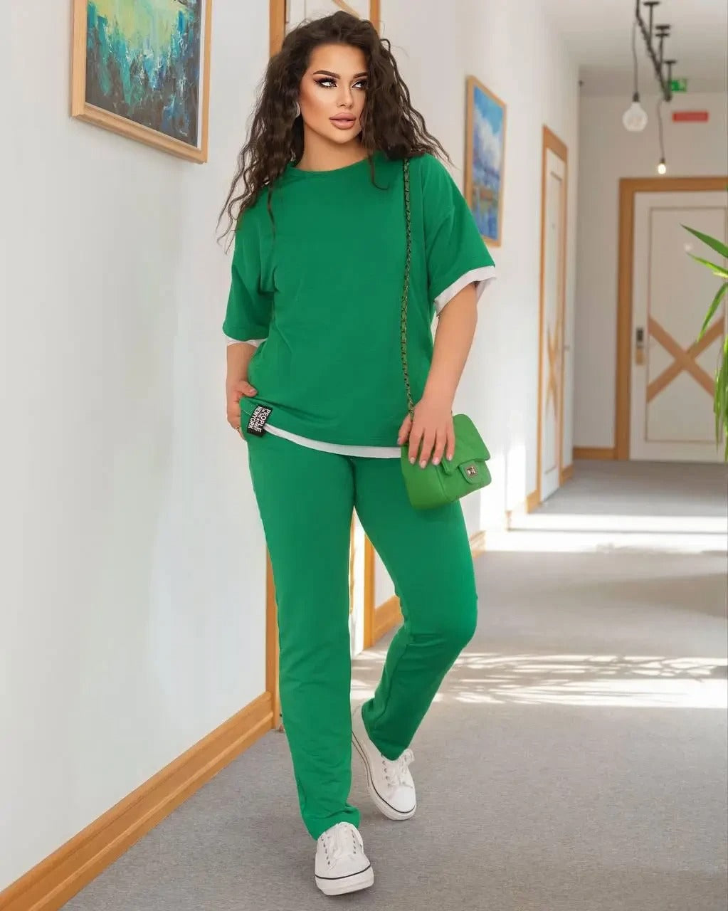 Trening dama din bumbac marimi mari 8098