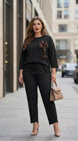 Dres damski duży rozmiar 8182