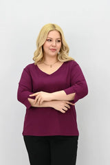 Koszulka damska plus size z koronką 1428-23