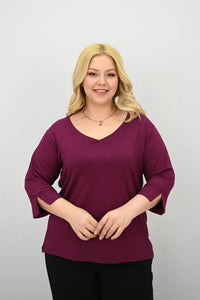 Koszulka damska plus size z koronką 1428-23