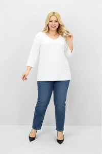 Koszulka damska plus size z koronką 1428-23