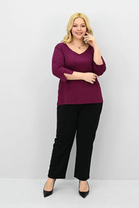 Koszulka damska plus size z koronką 1428-23