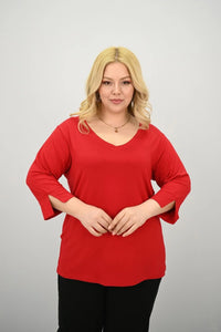 Koszulka damska plus size z koronką 1428-23