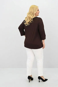 Koszulka damska plus size z koronką 1428-23