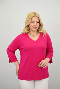 Koszulka damska plus size z koronką 1428-23