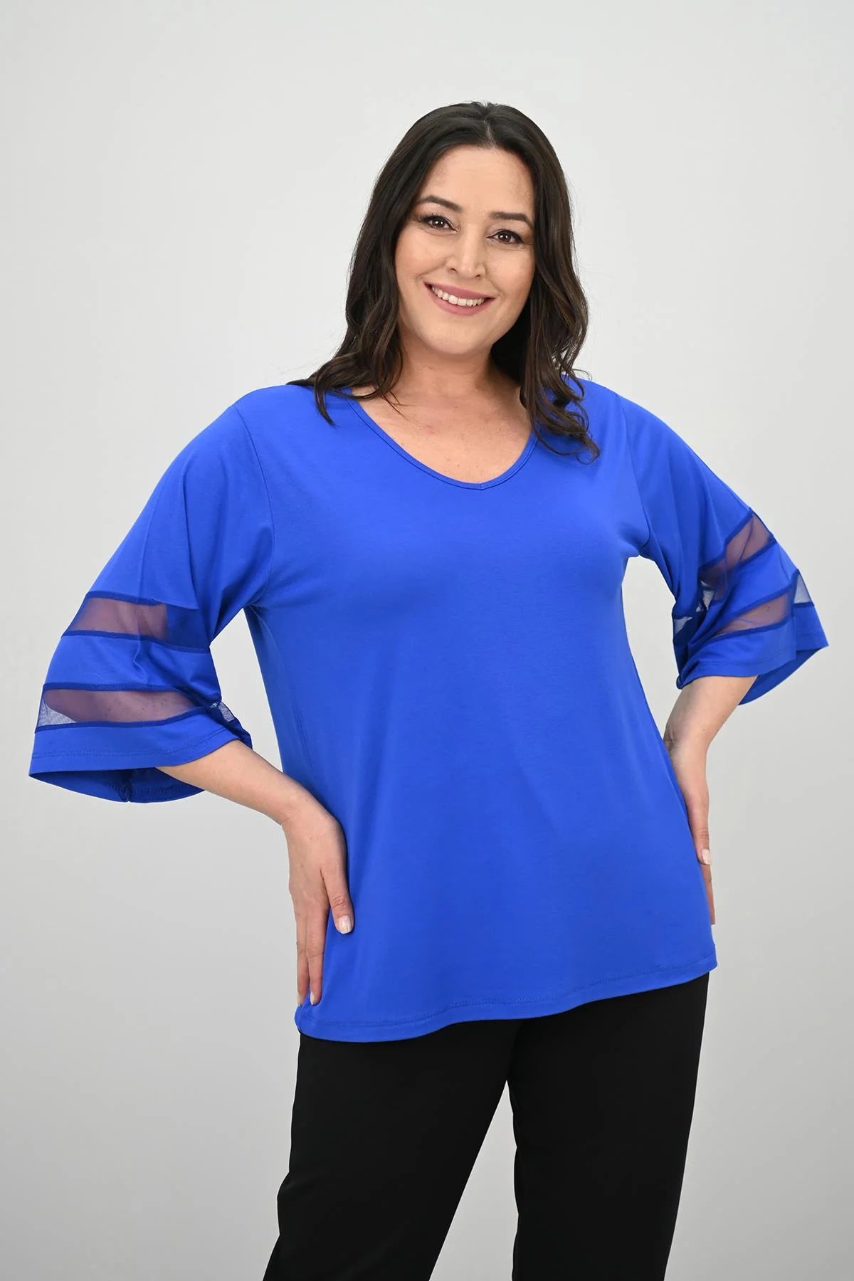 Bluze dama marimi mari elegante, Bluza dama marimi mari dantela 1901, bigsize.ro