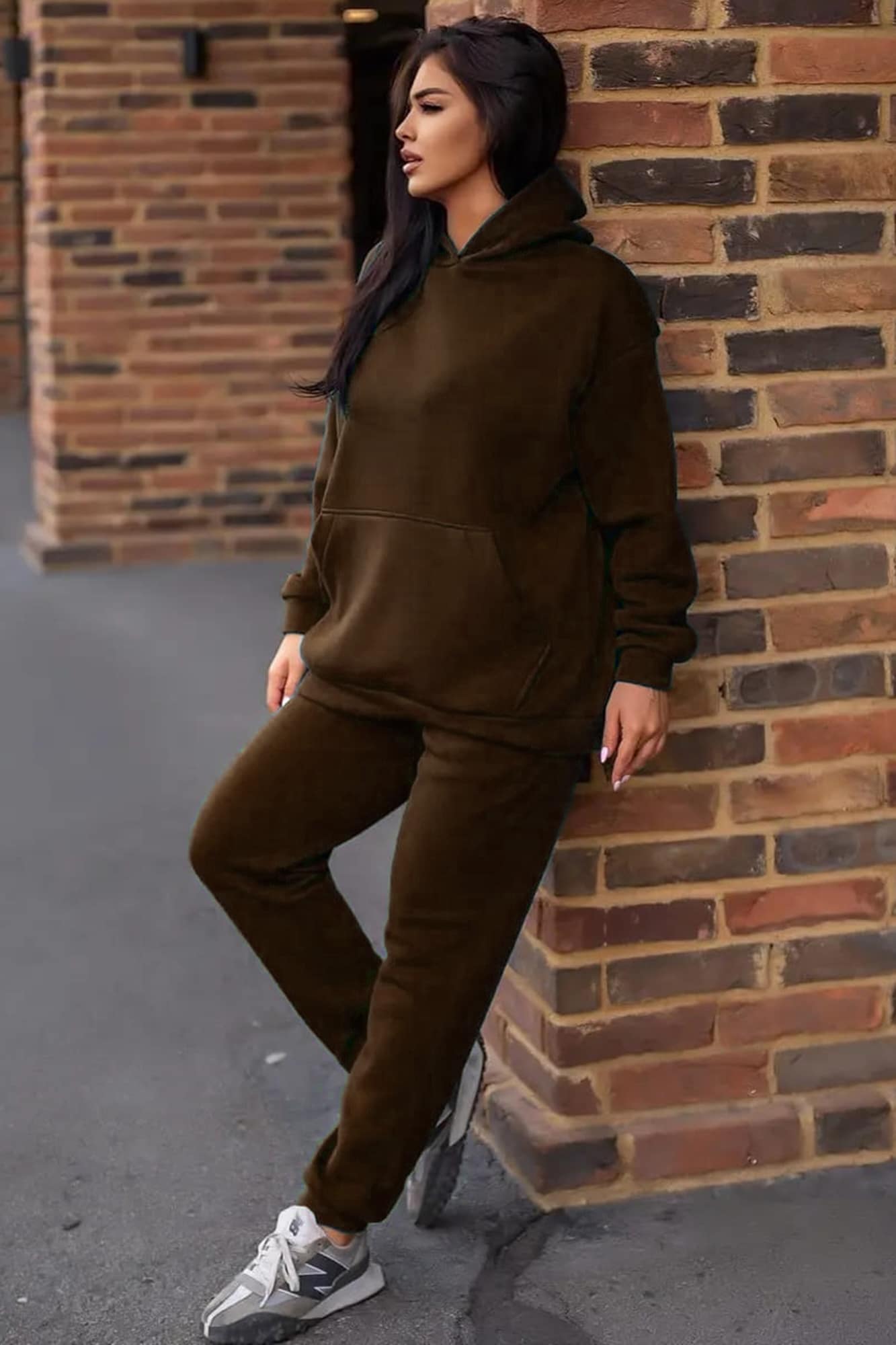 Dres damski plus size z ociepleniem gładki 3602-23